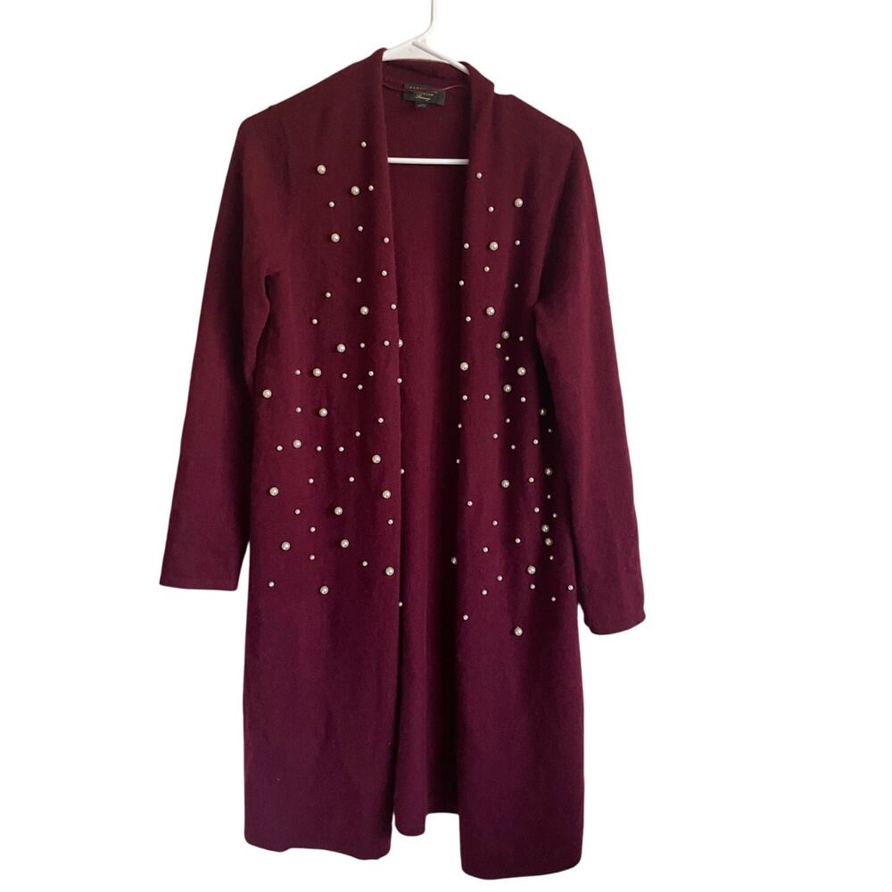 Cashmere Luxury Womens/Teen Soft Faux Pearl Cardigan Size Small Timeless - Picture 9 of 9